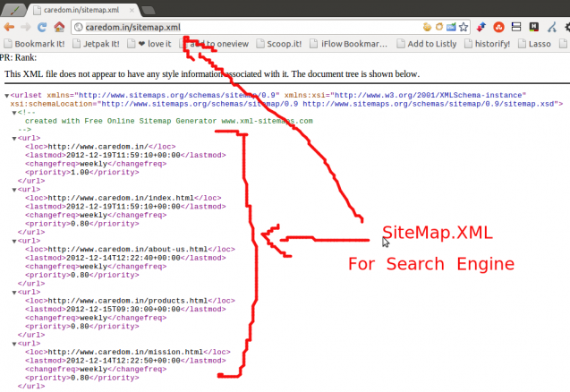 sitemap xml