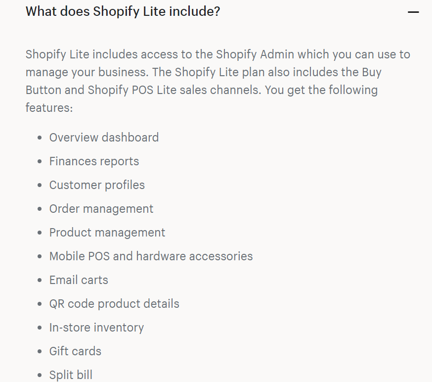 Shopify Lite