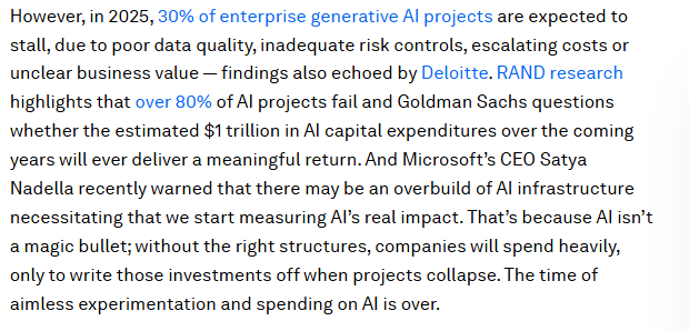 World Economic Forum article on AI Generative Projects