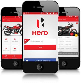Customer Relationship, Motorcycle Servicing, & Dealership Searching App For Hero