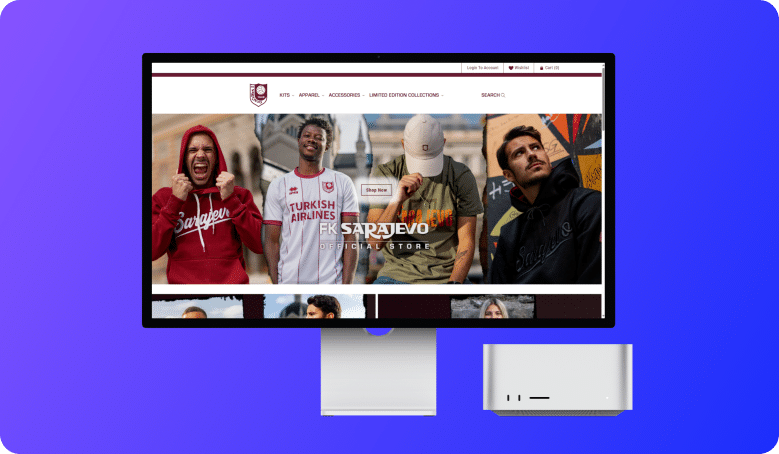 Sporty E-commerce Website for a Professional Football Club