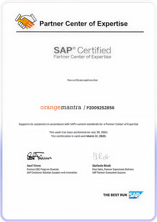 Sapdev Certificate